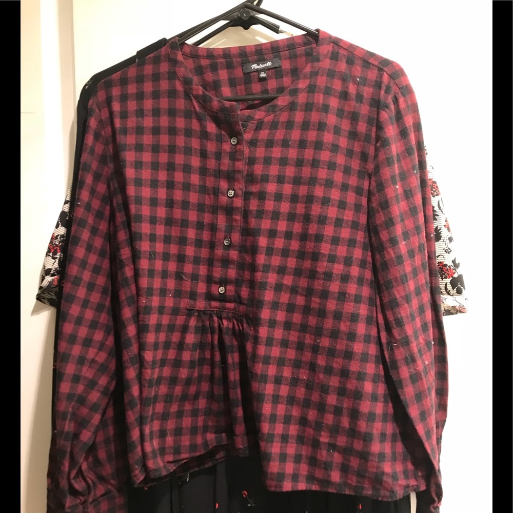 Madewell peplum flannel